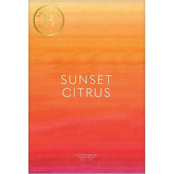 Brooklyn Fragrance Co. Water Color Sachet Bags – Sunset Citrus Scented Pouches (6- Pack)