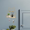 thumbnail image 4 of GUOOL Floating Shelves Wall Save Space Multi Function for Living Room Bathroom Gold, 4 of 9