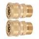 thumbnail image 3 of Adaptador De Montaje Para Lavadora De Alta Presión M22 De Cobre Puro, 2 Uds. Hembra NPT De 3/8 Pulgadas A Macho M22 Conexión Universal Ligero Resistente A La, 3 of 7