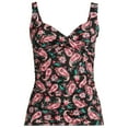 thumbnail image 3 of Lands' End Women's V-Neck Wrap Underwire Tankini Swimsuit Top, 3 of 3