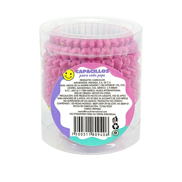 Capacillos para Cake Pops Prichos Happy Days! de Papel con 150 Piezas