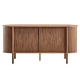 thumbnail image 4 of Modway high TV Stand Curved Edges Credenza Sideboard MDF Walnut, 4 of 10