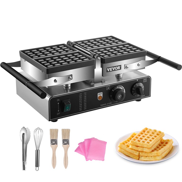 Waffle Making Machine Commercial Egg Waffle Maker 2 Section Enamel Plate -  China Rotate Waffle Maker, High Efficiency Waffle Machine