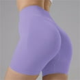 thumbnail image 3 of Gibobby Shorts Yoga Pantalones de yoga de cadera de melocotón para mujer Fitness Elástico Transpirable Levantamiento de cadera Deportes casuales Pantalones de fitness para cor(Morado, XL), 3 of 5