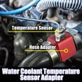 thumbnail image 2 of Unique Bargains 38mm Red Car Water Coolant Temperature Sensor Adapter Set Joint Pipe Radiator with 2 Hose Clamps, 2 of 7