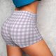 thumbnail image 4 of Fotbe Purple Checkboard Shorts Sin Costuras – Shorts Deportivos de Cintura Alta para Mujer, Elásticos para Gimnasio, Yoga, Running o Ciclismo-Medium, 4 of 8