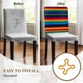 thumbnail image 5 of Colorful Mexican Striped Modern Horizontal Stripes Chair Covers Set of 1 Chair Back Covers Stretch Removable Washable Chairs Slipcovers Chair Protector for Dining Room Kitchen Party Decor, 5 of 5