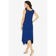 thumbnail image 2 of Roaman's Women's Plus Size Stretch Knit Mid Length Sleeveless Swing Dress, 2 of 4