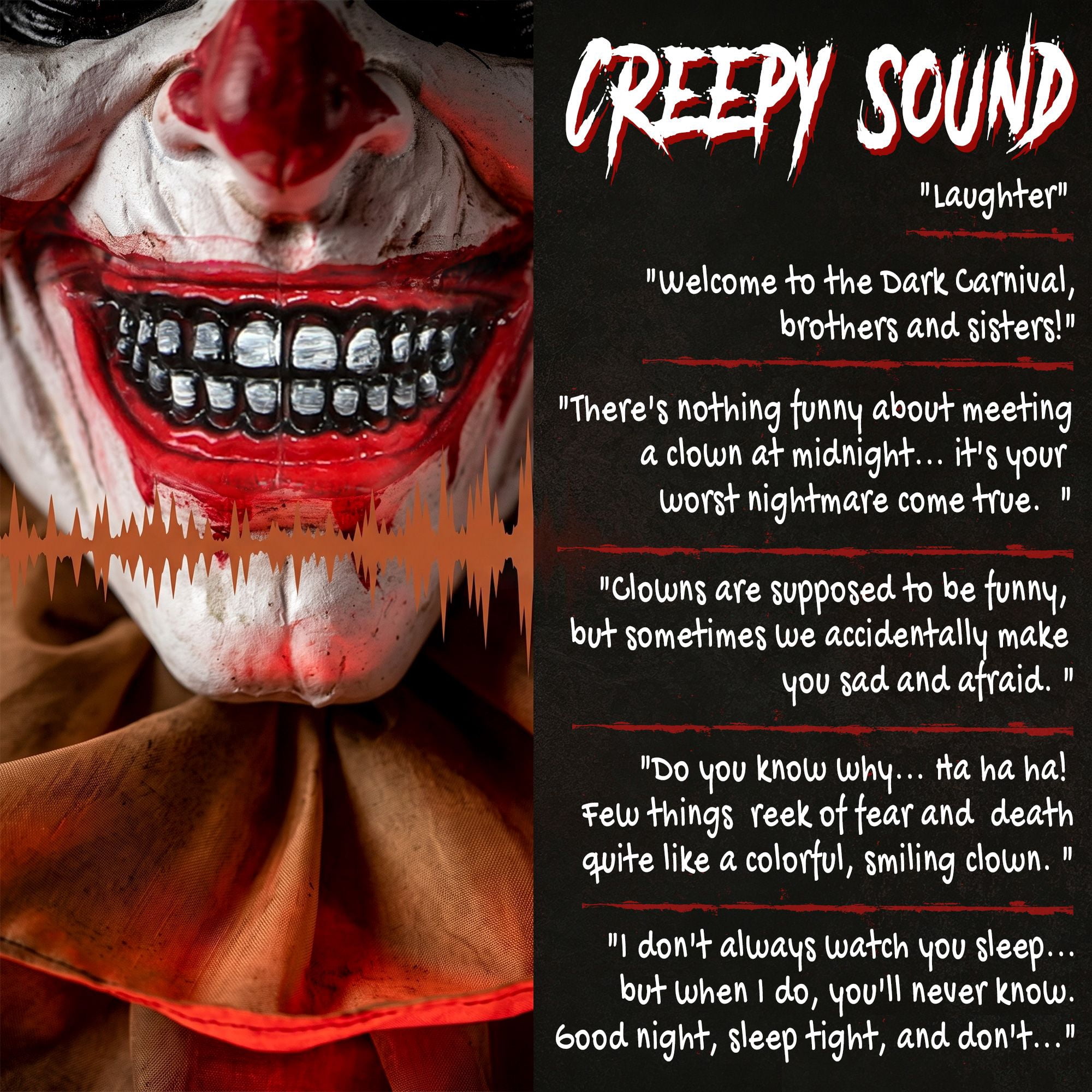 Alvantor Large Inflatable Halloween Decorations Clown LED Yard Decor with Sound Touch Activated Red