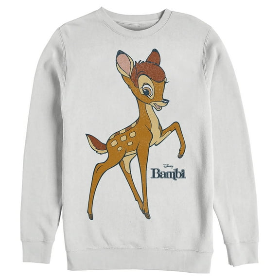 Men's Bambi Three Leg Pose Sweatshirt White 3X Large