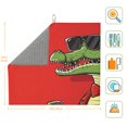 thumbnail image 3 of Honeii Cool Crocodile With Sunglasses for Dish Drying Mat for Kitchen Counter, Non-slip Rubber Backed, Hide Stain Kitchen Super Absorbent Draining Mat, Dish Rack Pad, 3 of 8