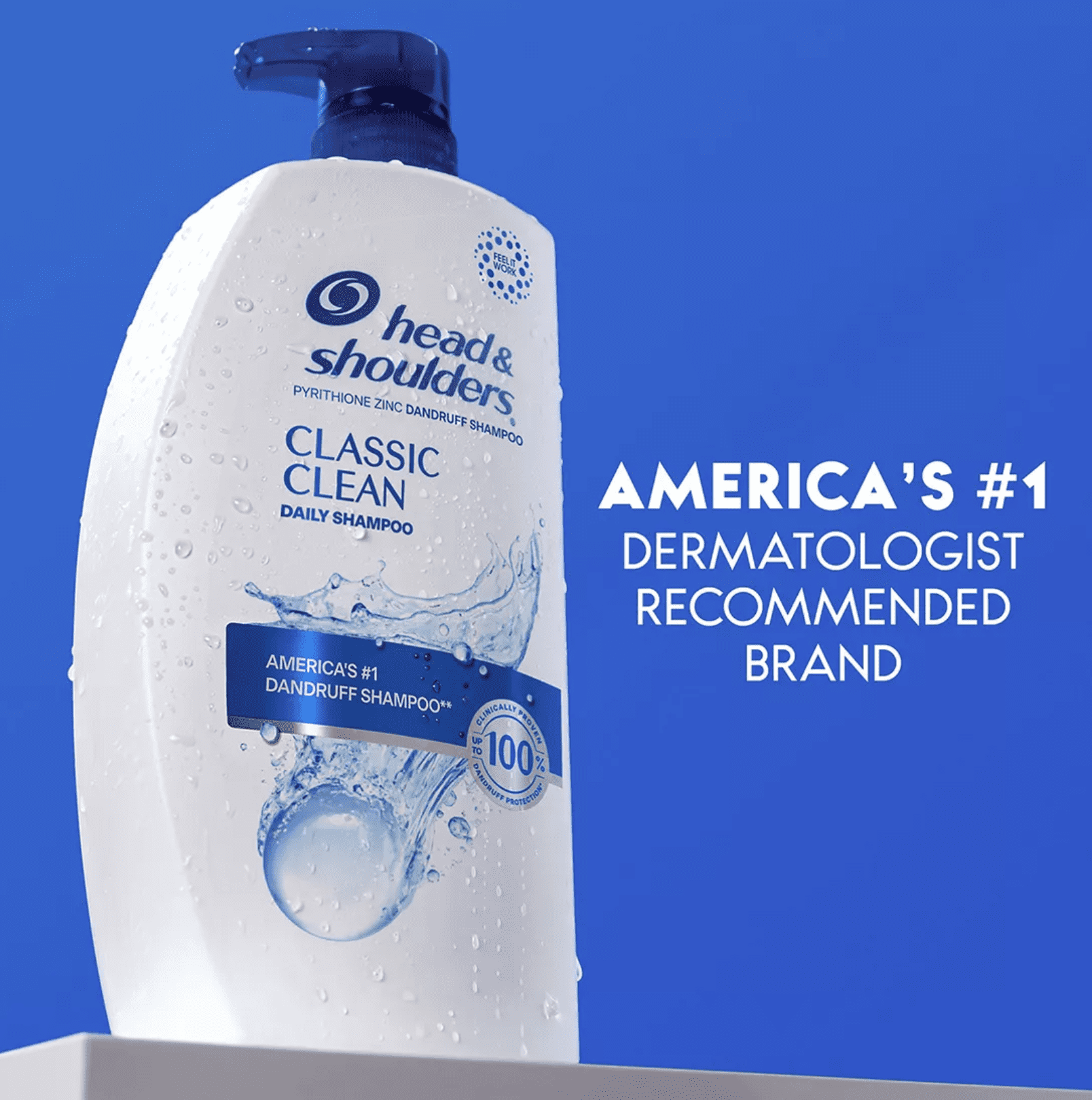 Head and Shoulders Dandruff Shampoo, Anti-Dandruff Treatment, Classic Clean for Daily Use, 40 oz.