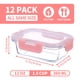 thumbnail image 2 of Recipientes de vidrio para almacenamiento de alimentos GULFLIN, paquete de 12 unidades, 350 ml, color rosa, 2 of 6