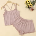 thumbnail image 2 of BRICH Women's Elegant Sleeveless Cami Tops and Shorts 2 Piece Sleepwear Sets with Breathable Comfort Outfits Purple XL, 2 of 7