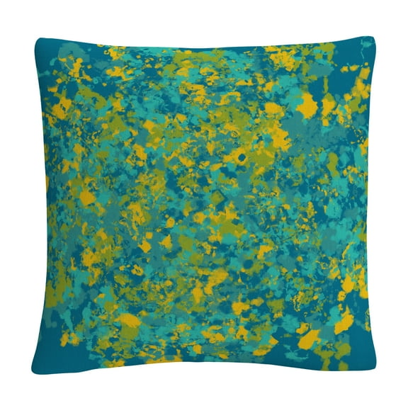 Speckled Colorful Splatter Abstract 2 By Abc 16 X 16 Decorative Throw Pillow