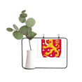 thumbnail image 1 of Finlande eu Emblème national Métal Cadre cerac vase Décor, 1 of 3