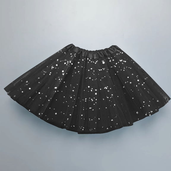 Haivin Ladies' star glitter mesh tutu skirt fluffy skirt ball skirt ballet skirt