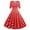 Red, variant on XDZJLR Women Dresses Casual Lapel Short Sleeve 1950S Evening Party Prom Dress