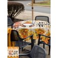thumbnail image 4 of Outdoor Tablecloth with Umbrella Hole and Zipper, Fall Sunflowers Gnomes Square Table Cloth 54x54 Inch Waterproof Tablecloth, Thanksgiving Maples Leaves Farmhouse Picnic Table Cover for Patio Camping, 4 of 7