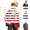 thumbnail image 3 of Boys Christmas Print Corduroy Blazer, All Over Christmas Pattern Lapel Suit Jacket with Buttons, Regular Fit Sports Coat for Parties, Prom, and Dinner Events Red, 3 of 4