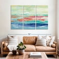 thumbnail image 2 of Elephant Stock California Surf Wall Art - Horizontal Multi Panel Canvas - Living Room Wall Decor - Abstract Multi Panel - Turquoise And Blue Decor By Silvia Vassileva - 65" x 42", 2 of 8