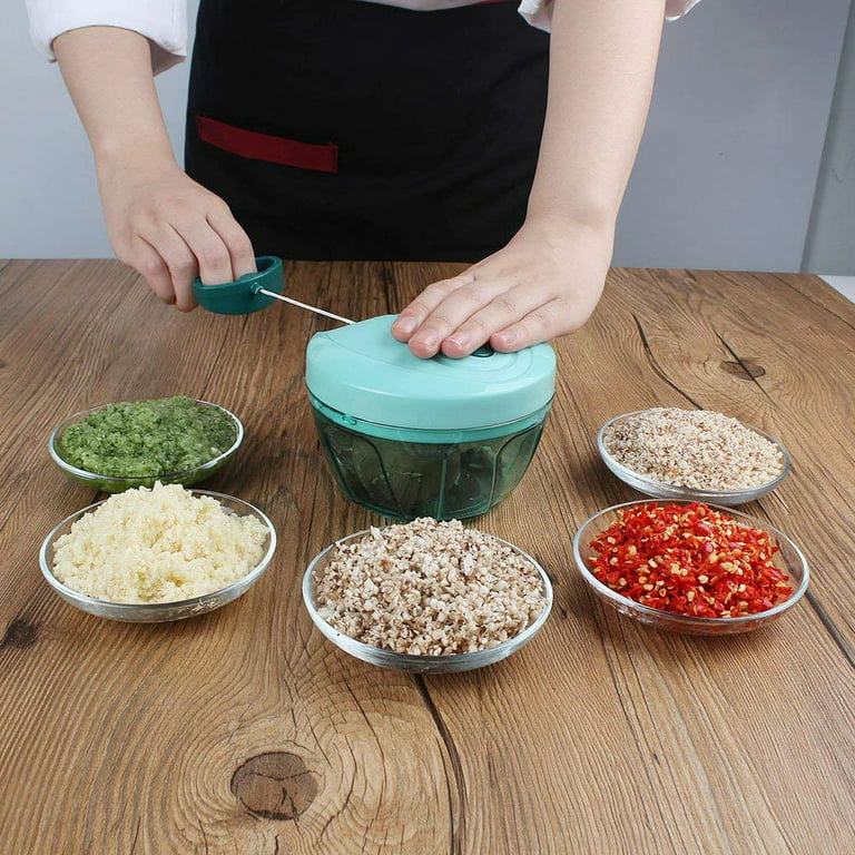 Manual Hand Pull Food Chopper Large Capacity Kitchen Onion Garlic Vegetable  Blender Mincer(4 cup) by Vinipiak
