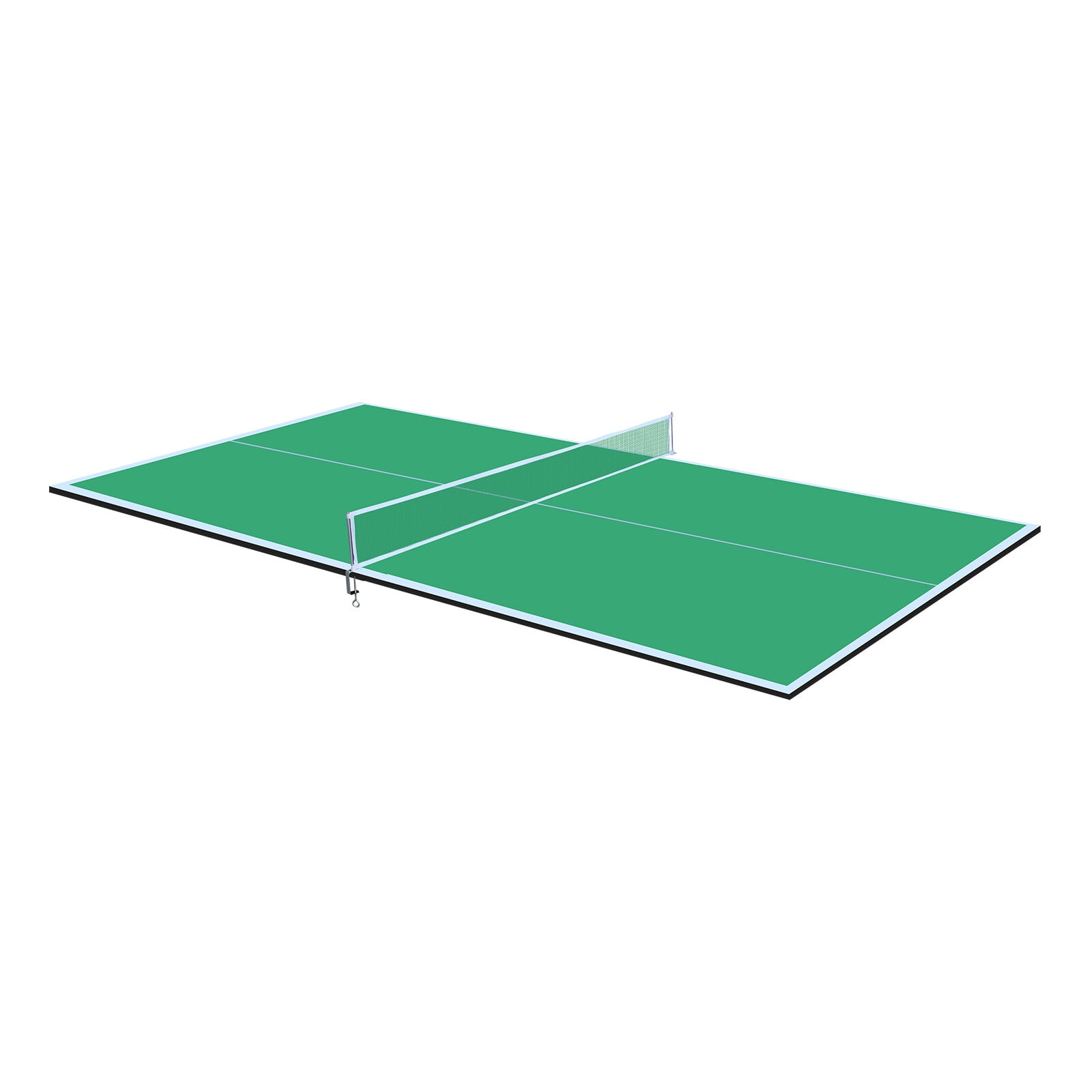 7x4ft Green Ping Pong Table Top - 12mm MDF Foldable Conversion Top with Net for Indoor Table Tennis Games