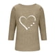 thumbnail image 3 of HongQid 3/4 Length Sleeve Womens Dressy Casual Tops Round Neck Tunic Shirts Summer Spring Fall Clothes, 3 of 5