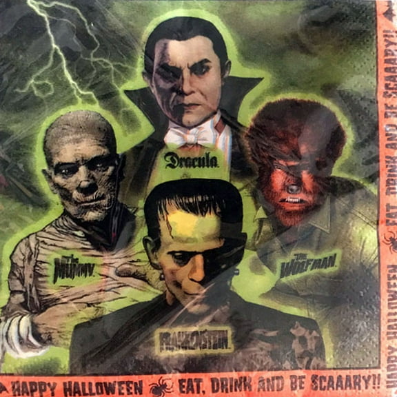 Halloween 'Universal Studios Monsters' Small Napkins (16ct)