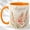 Orange, variant on August Girl Coffee Mug, Gladiolus Birth Month Flower Cup, Watercolor Floral Birthday Gift for Her, Botanical Design, Ceramic 11 Oz Mug