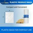 thumbnail image 2 of Impresserve Produce Bags on a Roll, Easy Tear Plastic Bags, Transparent, 11" x 14", 450 Count, 2 of 8