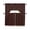 Brown, variant on Solid Brown Kitchen Curtains Set for Windows 3 Piece Cafe Curtains 24 Inch Length Swag Curtains Valances and Tier Set Vintage Minimalism Abstract Denim Pattern Drapes for Bedroom Bathroom Living Room