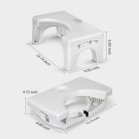 Generic 7" Folding Toilet Stool, Toilet Step Stool, 500lb Capacity, Compact Non-Slip Toilet Seat Footstool, Unisex