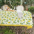 thumbnail image 2 of UWNRBG Waterproof 60" x 84" Floral Summer Lemon Polyester Tablecloth, 2 of 5
