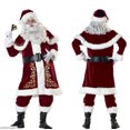 thumbnail image 2 of Traje de Papá Noel de terciopelo de lujo para Navidad, disfraz de adulto para hombre, guantes, chal, sombrero, blusa, cinturón, funda para pies y guantes, cosplay de alta calidad, 2 of 5