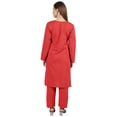 thumbnail image 4 of Moomaya Solid Kurta Pajama Set For Women Ethnic Set Full Sleeve Indian Formal Cotton Clothing, 4 of 7