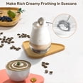 thumbnail image 3 of InaláMbrico, Fabricante de Espuma de Mano para Café con Leche, Batidor, Batidor, Espumador para Capuchino, Matcha, Varilla de Espuma, Color Negro, 3 of 6