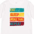 thumbnail image 4 of Inktastic Eat Sleep Muay Thai Repeat Boys or Girls Long Sleeve Toddler T-Shirt, 4 of 5