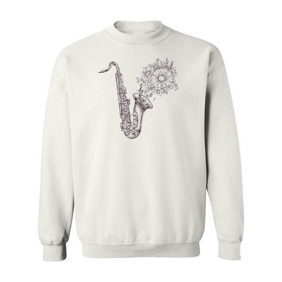 Beautiful Saxophone Sketch  Sweatshirt Women -Image by Shutterstock, Female 5X-Large