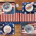 thumbnail image 5 of kladzum 4th of July Table Runner Fourth of July Decorations 13x72" Independence Day Table Runners Memorial Day Party Holiday Tablecloths Decor for Kitchen Home Dining Red White and Blue Decoration, 5 of 6