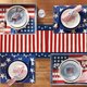 thumbnail image 5 of Manteles patrióticos para el Día de la Independencia de Estados Unidos ideales para fiestas del 4 de julio. Manteles decorativos para la cocina el hogar y el comedor. Medidas: 33 x 183 cm (13 x 72, 5 of 6