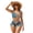 American Flag Eagle Print Design, variant on Coffee Chocolate Brown High Waisted Bikini Sets Two Piece Ruched Ruffle Bathing Suit Tummy Control Swimsuits Crisscross Tie Back Swim Bathing Suits for Women