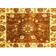 thumbnail image 1 of Ahgly Company Indoor Rectangle Oriental Yellow Traditional Area Rugs, 5' x 7', 1 of 4