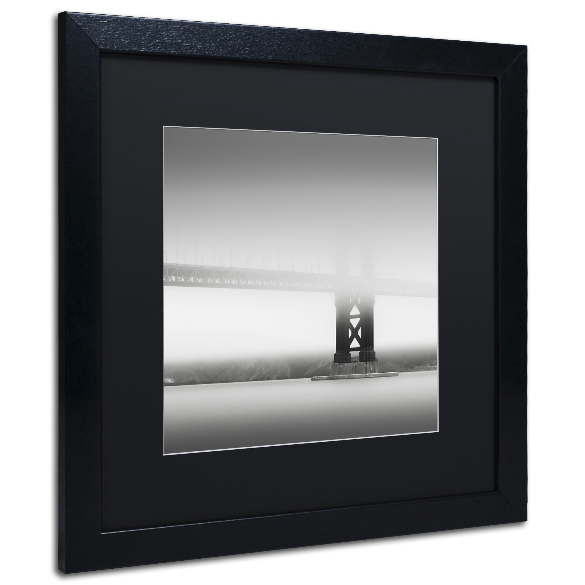 Trademark Fine Art "Golden Gate" Canvas Art by Dave MacVicar, Black Matte, Black Frame