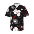 thumbnail image 1 of Men'S Button Down Shirts Baseball Hawaiian Short Sleeve Tropical T Shirts Small, 1 of 9