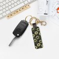 thumbnail image 5 of Wukai Sunflowers Print Leather Car Keychain, Universal Key Fob Keychain, Leather Key Chain Holder for Men and Women,360 Degree Rotatable, 5 of 5
