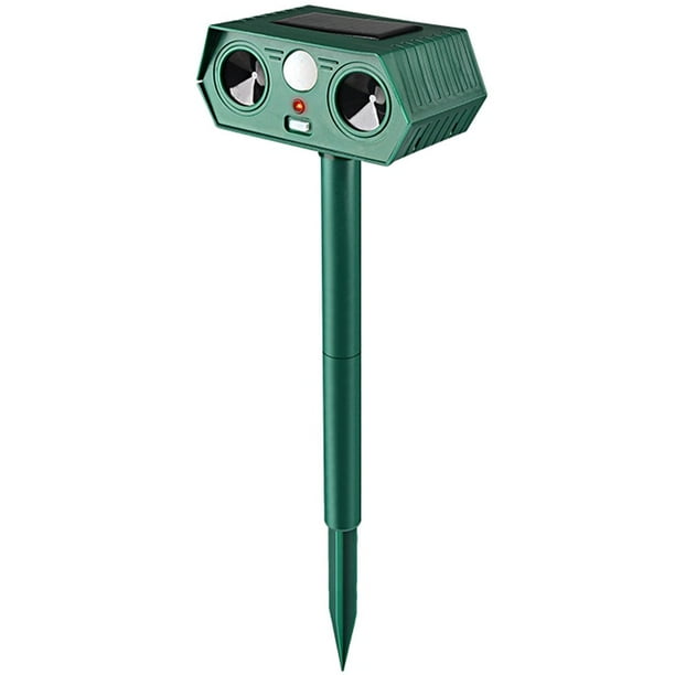 EIMELI Ultrasonic Animal Repeller Solar Powered Animal Scarer with 2