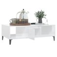 thumbnail image 2 of vidaXL Coffee Table High Gloss White 103.5x60x35 cm Engineered Wood, 2 of 5