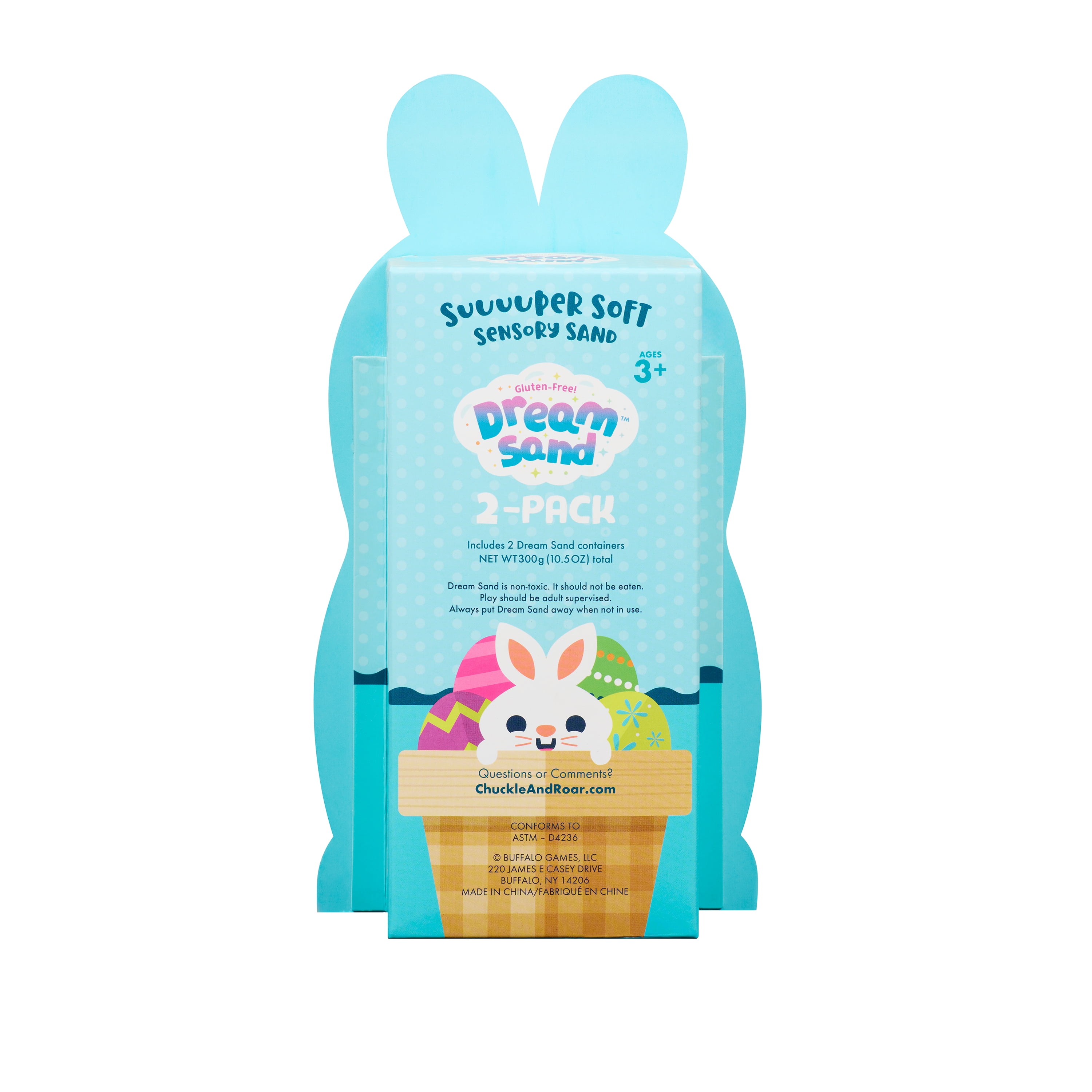 Chuckle & Roar Easter Dream Sand Bunny 2pk Sensory Sand for Children Ages 3+ by Buffalo Games