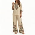 thumbnail image 2 of Womens Plus Size 2 Piece Sets Printed Bohemian Style Casual Home Wear Set, 2 of 8